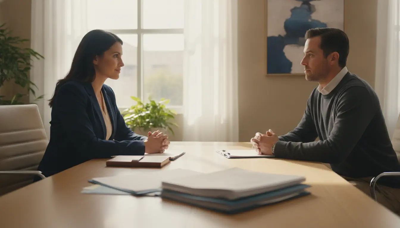Attorney speaking with an individual about a California consumer-rights dispute.